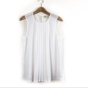 Michael Michael Kors White Sleeveless Top Large
